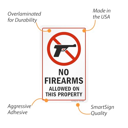 Sticker vitre No Firearms Allowed pour interdire les armes - 7