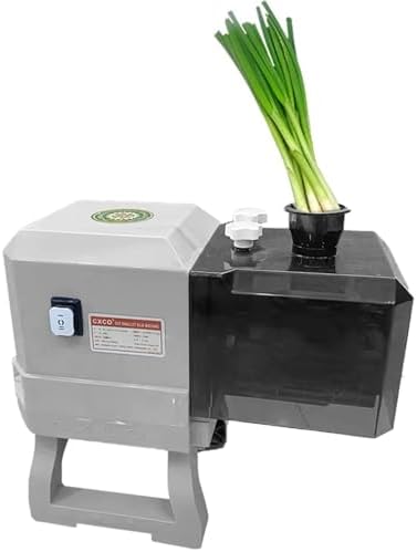 Commercial Electric Onion & Celery Cutter, Safe Switch Design, 1.8mm Blade, 5cm Feed Port, Perfect for Fast Food Restaurants, Ideal for Garlic, Peppers & Sprouts.