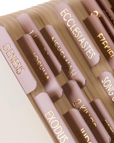 Bible Tabs for Women Study Bible, Embossed Matte Catholic Bible Tabs Gold, Laminated Bible Tabs, Bible Book Tabs w/Old & New Testament Neutral Bible Labels Tabs, Perfect Bible Study Supplies Oak