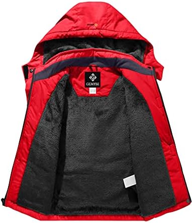 GEMYSE Boy's Waterproof Ski Snow Jacket Hooded Fleece Windproof Winter Jacket