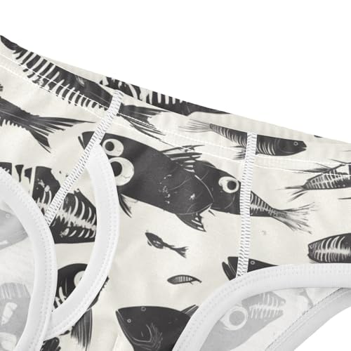 KLL Dead Fish Skeletons Toddler Boy Cotton Briefs Underwear Breathable Undies4