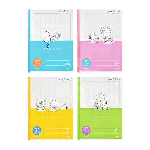 Cahier Snoopy Apica PST5G04 règle graphique contre la page blanche