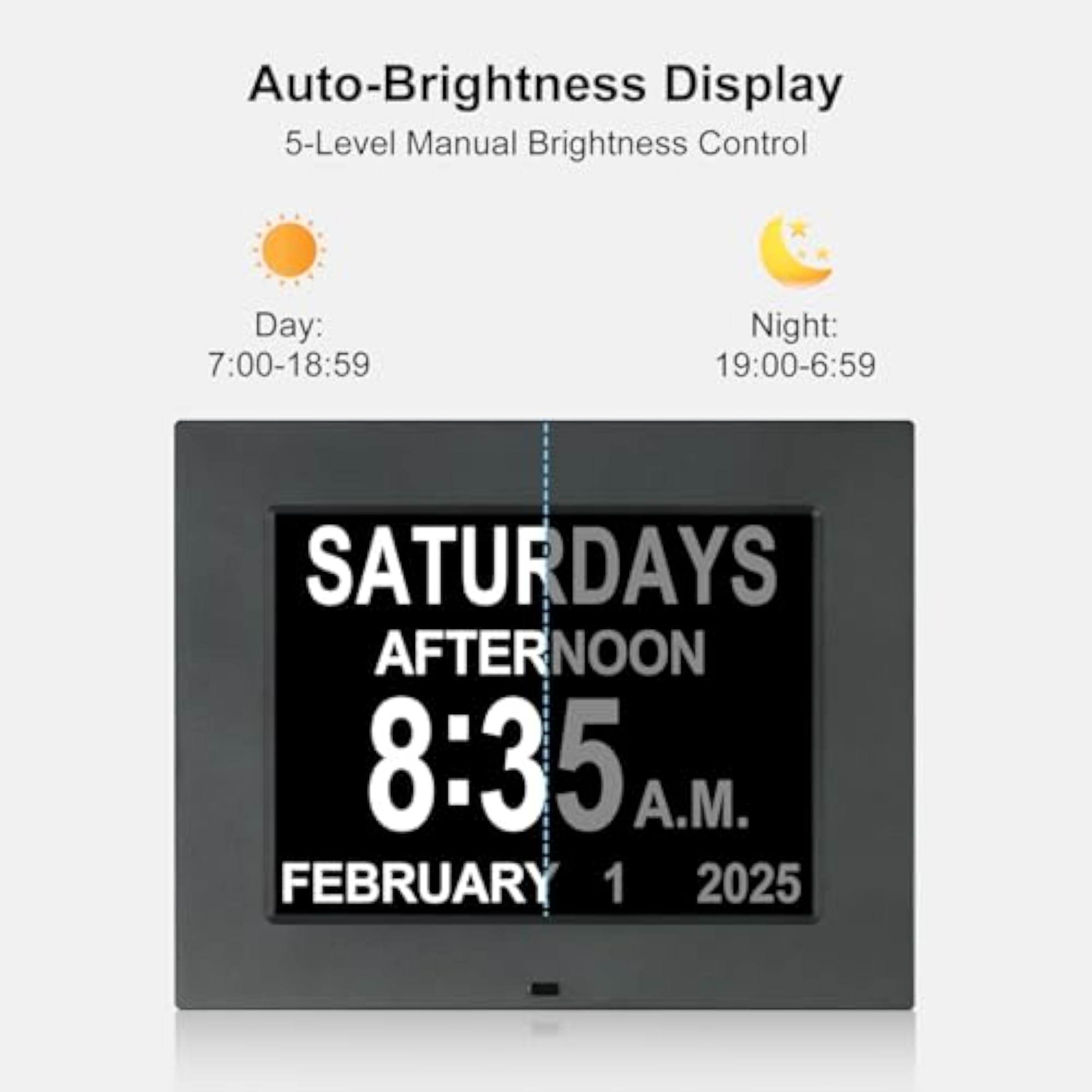 8 inch Digital Clock for Seniors