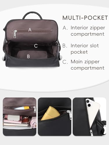 Image of CLUCI Womens Backpack Purse PU Leather Anti-theft Fashion Designer Travel Bag Ladies Shoulder Bags | Purse