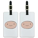 Adventure Time Finn Head Luggage ID Tags Suitcase Carry-On Cards - Set of 2