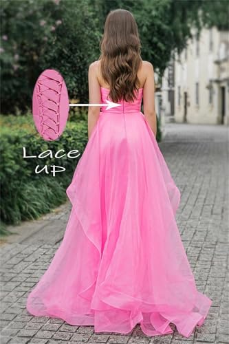 Wirunsy Silver Women's Strapless Prom Dresses Long 2025 Layered Ruffles Tulle Formal Gowns A-Line Tube Top Open Back Corset Evening Party Dress Size 6