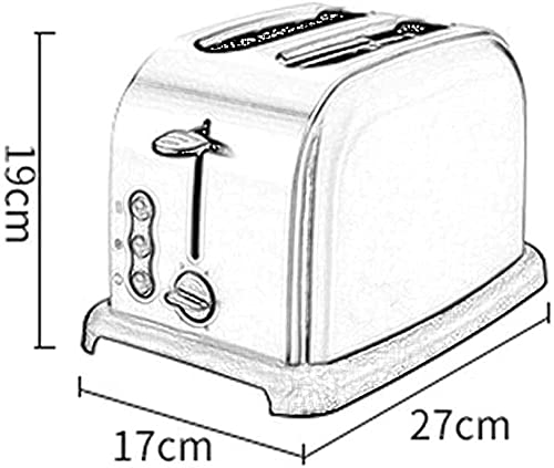 WGLL Toaster 2 Scheibe, Edelstahl-Toaster, Wide Slot 2 Slice Toaster, 6 Einstellungen Toaster, Abbrechen/Abtauen… – Bild 3