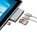 Produktbild LINKUP - Surface Pro (3/4/5/6) Compatible SD Card Micro Memory Reader Adapter Hub | 6-in-1 Docking Station | 1xUSB-A 2.0, 1xUSB-A 3.0, SD/MicroSD | Mini Dock Slot Open for Original Power Charging Plug