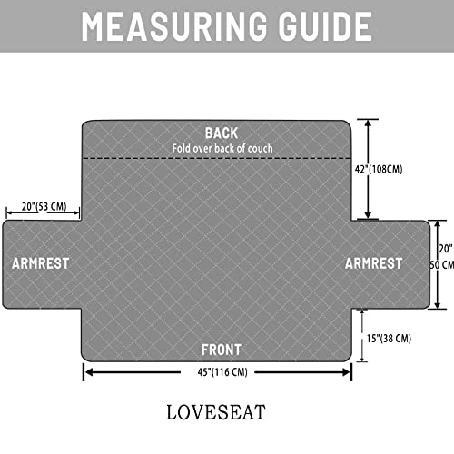 Qubjus Printed Couch Sofa Slipcover Non Slip Furniture Protector Fade Resistant With Elastic Straps Sofa Cover For Dogs And Children(Loveseat, Red) #TOP6