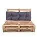 Chicreat - Ensemble de Coussins pour Palettes, 120 x 40 x 10/20 cm