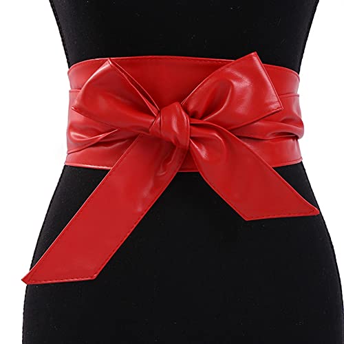 Wide Elastic Women Bow Waist Wrap Belt for Ladies Ribbon Stretch Corset Female Jeans Dress Waistband