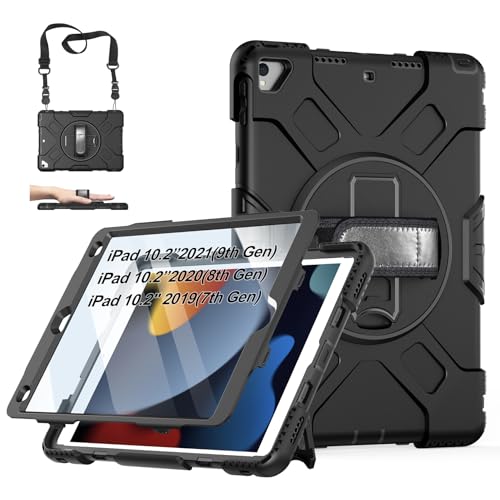 Miesherk STOCK Case for iPad 9th/8th/7th Generation 10.2 Inch Black