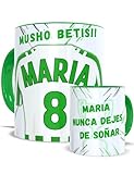El Detallito & Tú Taza Betis Personalizada Nombre Número Y Dedicatoria Regalo Futbol Original Niños Cumpleaños Dia Del Padre Madre Tazas Desayuno Personalizadas Equipos Apta Lavavajillas Y Microondas