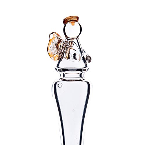 Glass Whiskey Water Dropper With A Glass Angel Top, Hand Made In Scotland - Glass Whisky Water Pipette For Scotch, Whiskey, Bourbon And Rye - Whiskey Gift, Whiskey Bar Accessory By Angels Share Glass #TOP4