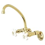 Kingston Brass KS614PB Kingston Kitchen Faucet, 9 x 6.25 x 2.75, Polished Brass