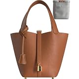 Mini Bucket Tote Handbag (Gold Brown)