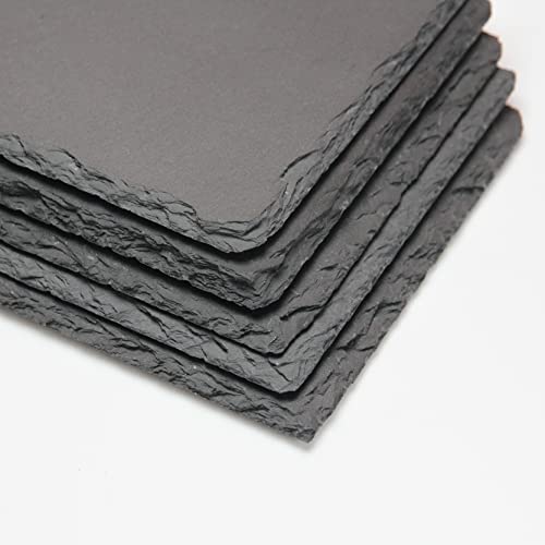 Tablero de queso de pizarra natural negro 12" x 5.5", pack de 5 unidades, para aperitivos, quesos, frutas y carnes, ideal para cocina y fiestas miniatura 4