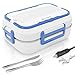 TRAVELISIMO Elektrische Lunchbox 3 in 1 60W für Auto LKW und Büro 220V+12V+24V, Lunch Box Brotdose Elektrisch 1L, Warmhaltebox Edelstahl für Essen, Speisenwärmer Electric Haushalt Box