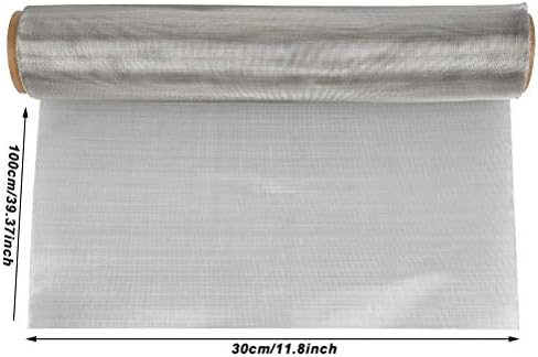 TIMESETL 304 Stainless Steel Woven Wire 80 Mesh - 30 X100CM Filter Screen Sheet Filtration Cloth