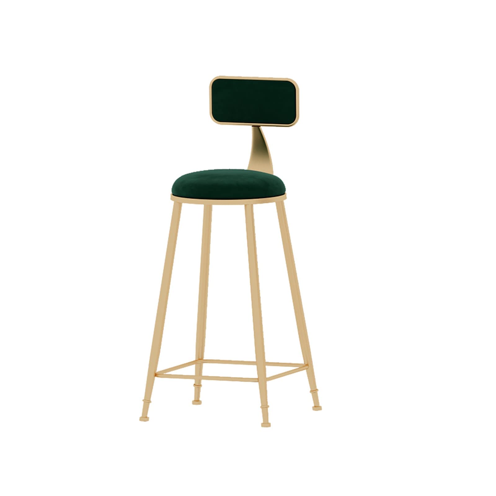 Tabouret de bar avec flanelle et dossier de cuisine verte pour pub bistro