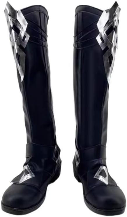 Long Black Boots II Capitano Cosplay Shoes for Hot Game Genshin Impact Cos Halloween Women Men Role Play Shoe