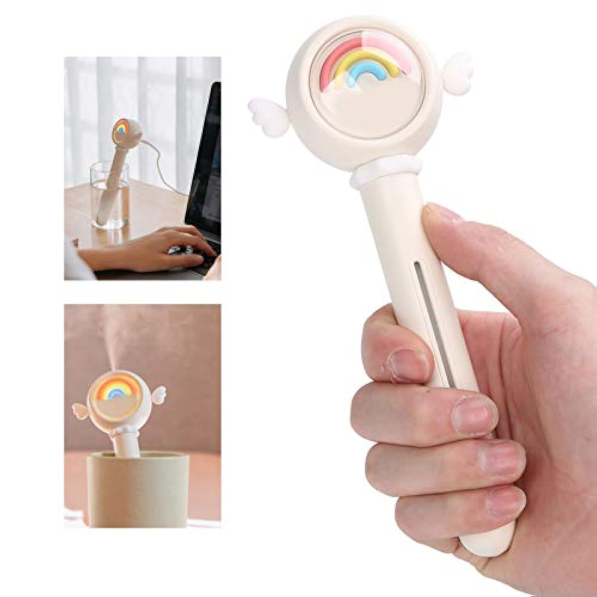 Ubersweet Mist Humidifier, Noiseless Essential Diffuser with Warm Light