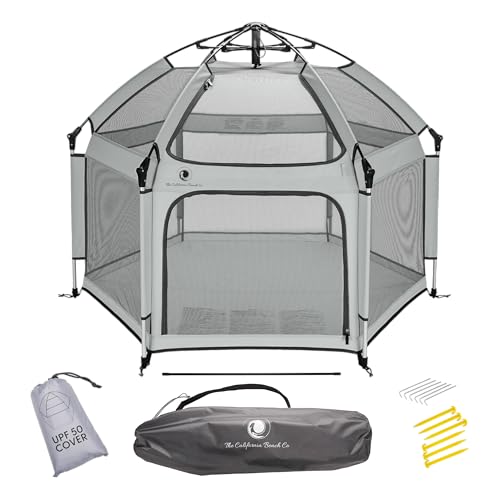 Light Grey POP 'N GO Baby Playpen - Indoor & Outdoor Playpen for Babies and Toddlers - Baby Beach...