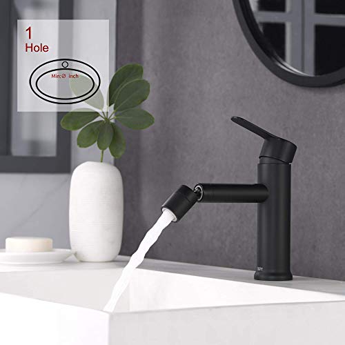 Amazing Force Bathroom Faucet Black & Red Bathroom Sink Faucet Single Hole Bathroom Faucet Single Handle - Sink Drain Not Included.. #TOP7