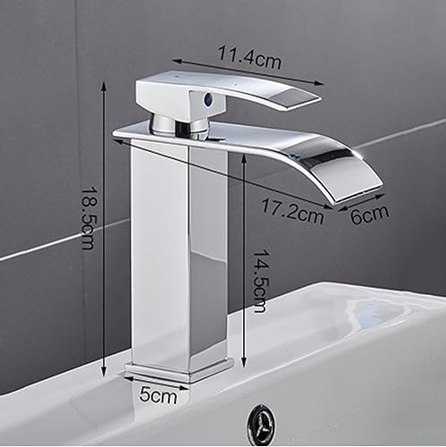 Grifo de cascada para baño que evita salpicaduras en encimeras 4