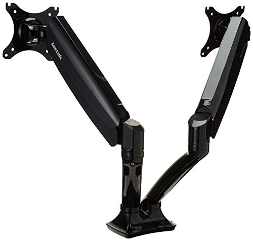 Loctek Monitor Mount Desk top Vesa LCD Arm Swivel Heavy Duty for Most of 10-27 inches Curved Panel LED-Lit Computer Screen (Dual Arm D5DH) - Thumbnail 3