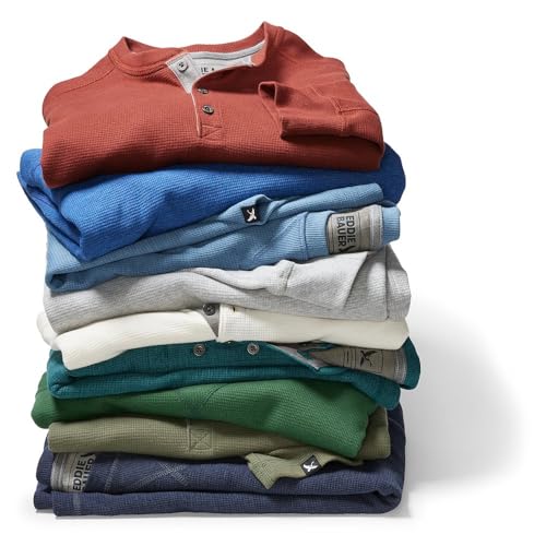 Eddie Bauer Men's Classic Fit Favorite Long-Sleeve Thermal Henley Shirt3