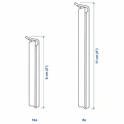 I K E A BEVARA Lot de 24 clips d'étanchéité pour sachets alimentaires Couleurs mélangées - 16 x 6 cm et 8 x 11 cm - Passe au congélateur et au lave-vaisselle - Pinces pour sachets en plastique recyclé – vue 4