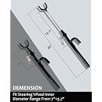 Steering Wheel Lock, Heavy Duty Anti-Theft Device, Adjustable Length for Cars, Trucks, Vans & SUVs, Black - Image 4