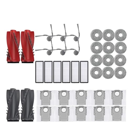 Roborock Qrevo Curv ���C�����[���[ �T�C�h�u���V HEPA �t�B���^�[ ���b�v�z�o�b�O�����Z�b�g�ɑΉ�(Brown)