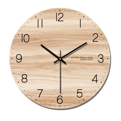 Horloge murale en bois 14 pouces sans cadre K5 pour salon et bureau