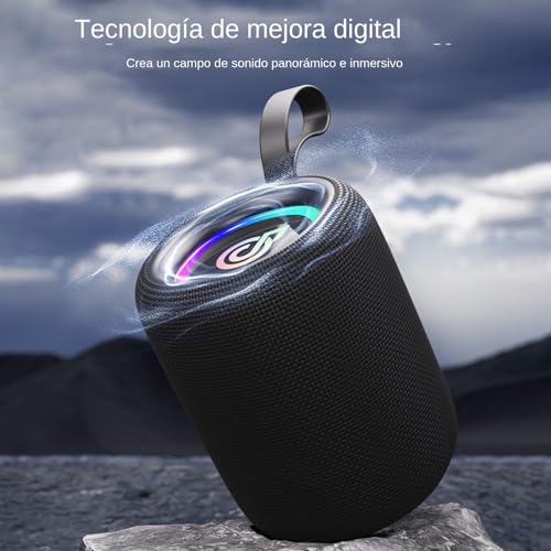 Altavoz impermeable inalámbrico con luces RGB y subwoofer portátil 3