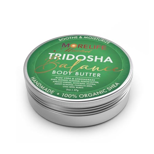 MoreLife Market Tri-Dosha Body Butter 100% Organic | Preservative Free | Vegan, Cruelty-Free | 2oz