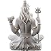 Top Collection Shiva Statue in Padmasana Lotus Pose-Hindu God of Destroying Evil, Ignorance, and Death Sculpture - Collectible New Age Hinduism Figurine (White Marble)