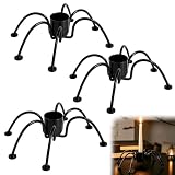 3pcs Halloween Spider Taper Candle Holders, Metal Candle Stick Decor