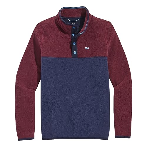 vineyard vines Boys' Color Blocked Harbor Fleece Quarter-snap