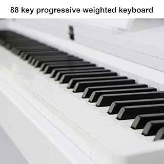 Piano numérique 88 touches pondérées Grade Hammer Action Keyboard Piano droit domestique avec USB/MIDI, support de meubles, triple pédales for débutant et professionnel (Color : Black) - Les Beatles, Paul McCartney, John Lennon, RIngo Starr, George Harrison Piano numérique 88 touches pondérées Grade Hammer Action Keyboard Piano droit domestique avec USB/MIDI, support de meubles, triple pédales for débutant et professionnel (Color : Black) – Image 4