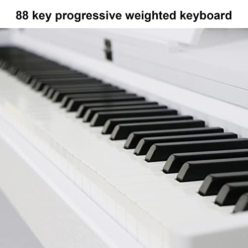 Piano numérique 88 touches pondérées Grade Hammer Action Keyboard Premium Piano droit for piano domestique professionnel Piano électrique de luxe pleine grandeur avec support de meuble, 3 pédales - Les Beatles, Paul McCartney, John Lennon, RIngo Starr, George Harrison Piano numérique 88 touches pondérées Grade Hammer Action Keyboard Premium Piano droit for piano domestique professionnel Piano électrique de luxe pleine grandeur avec support de meuble, 3 pédales – Image 4