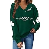 Cadeau parfait : le sweat-shirt imprimé trèfle de la Saint-Patrick est livré avec un design attrayant et une qualité incontestable, ce qui en fait un cadeau idéal pour les amis et la famille à un prix imbattable. le jour de la Saint-Patty/Saint Paddy's Feast. Que les Shenanigans commencent !