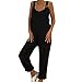 Produktbild Damen Frauen Retro Latzhose Lässig Insgesamt Baggy Jumpsuits, Morbuy Leinen Taschen Playsuit Hose Lange Harem Casual Overalls Täglichen Trousers Pants (S,Schwarz)