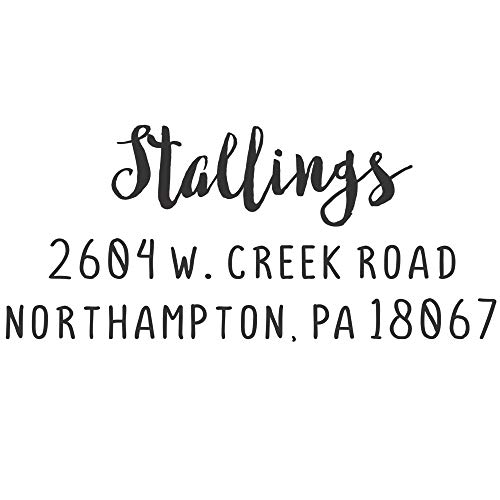 Excelmark Custom Return Address Stamp - Self Inking Rubber Stamp - Backyard #TOP26