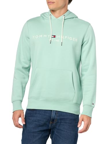 Image of Tommy Hilfiger Men's Medium Weight Fleece Hoodie Sweatshirt With Embroidered Logo, Also Available in Big & Tall