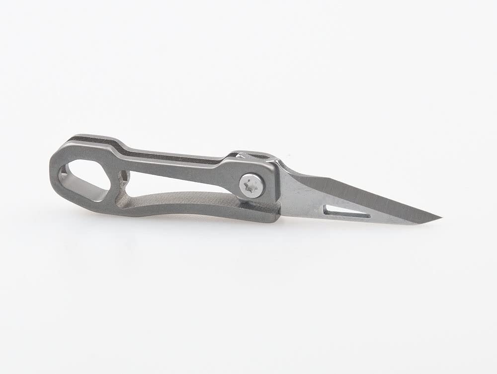 Coltello pieghevole Mini, lama in acciaio inossidabile da 1" con manico di titanio, Ultra compatto e leggero