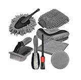 VENAKON | Kit Detallado Detailing Automotriz Lavado Limpieza Juego 8 Piezas