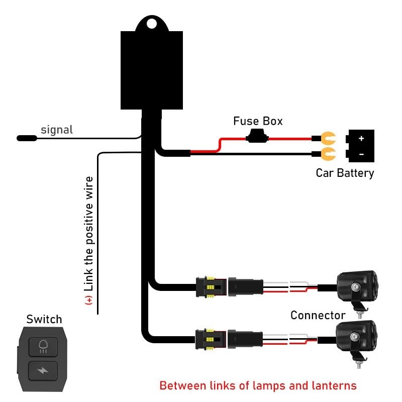 Interrupteur phare moto avec modes de clignotement multiples pour feux LED - 4