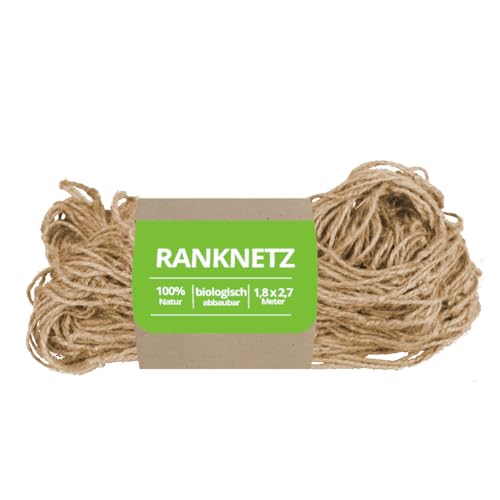 TerraGala Jutenetz, Rankhilfe für Gurken u.a. Kletterpflanzen, Ranknetz aus Jute (1,8m x 2,7m) TerraGala Jutenetz, Rankhilfe für Gurken u.a. Kletterpflanzen, Ranknetz aus Jute (1,8m x 2,7m)